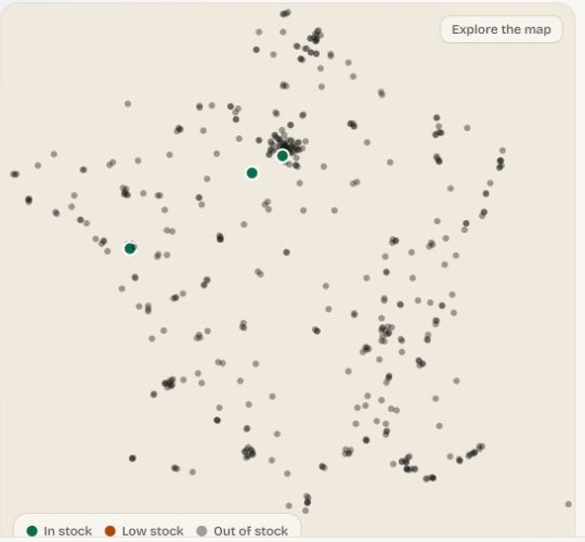 Carte radar des disponibilités